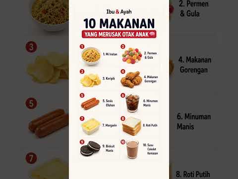 10 Makanan Ini Diam-Diam Merusak Otak Anak #ibudanayah