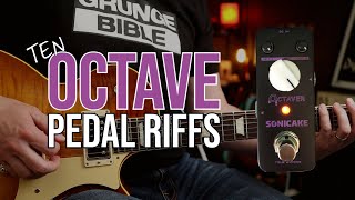 Video thumbnail for 10 Octave Pedal Riffs | Sonicake Octaver (Pedal Demo) by Let's Play All