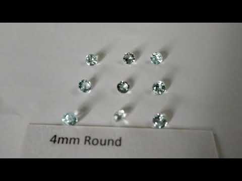 Blue topaz facetted round 4mm