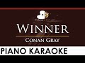 Conan Gray - Winner - HIGHER Key (Piano Karaoke Instrumental)