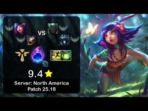 Neeko Support + Kog'Maw vs Pyke + Karthus - NA Challenger - Patch 25.18