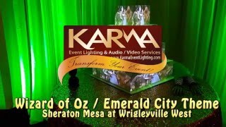 Wizard of Oz Theme Sweet 16 Cake Mapping Karma Event Lighting