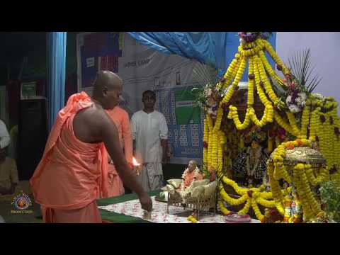 2017 Navadwip Mandala Parikrama, Day 6. Part 7. Evening Aarti at campsite.