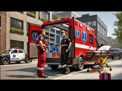 City ambulance emergency resco call 911 rial ambulance car driving simulator Android gameplay