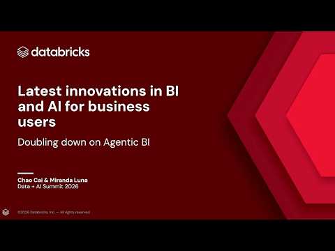 Watch: Latest innovations in BI and AI for business users