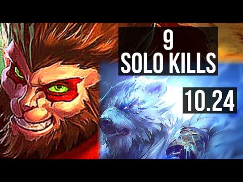 WUKONG vs VOLIBEAR (TOP) (DEFEAT) | 9 solo kills, 1.6M mastery, Legendary | EUW Diamond | v10.24
