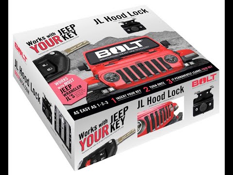 How To Install A BOLT Hood Lock On A Jeep JL Wrangler!