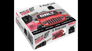 How To Install A BOLT Hood Lock On A Jeep JL Wrangler!