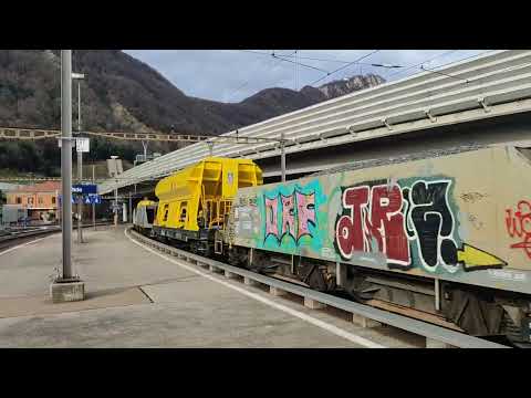 E484.020 "Trasporto merci su rotaia: l'ambiente ringrazia" + E484.006 SBB a Melide ( Svizzera)