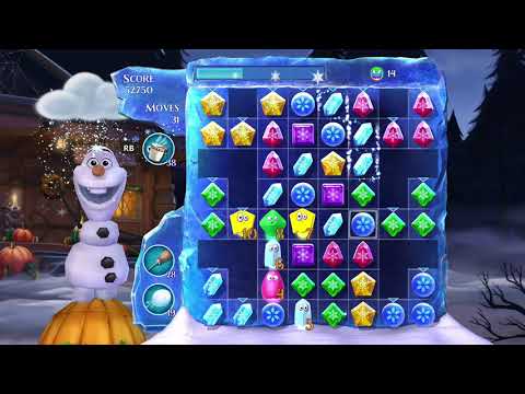 Frozen Free Fall: Snowball Fight, Summer Level 37, Walkthrough, No Power Ups, Excellent