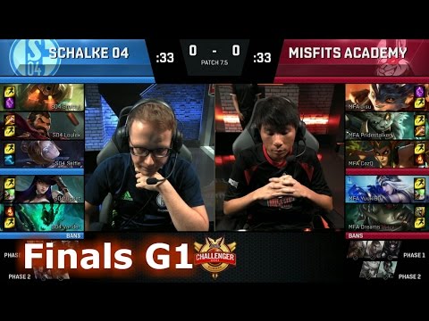 FC Schalke 04 vs Misfits Academy | Game 1 Finals S7 EUCS Spring 2017 | S04 vs MFA G1