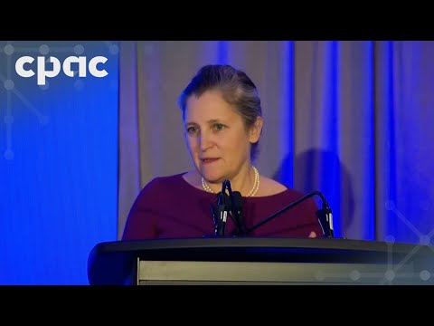 Chrystia Freeland speaks at summit on rebuilding Ukraine