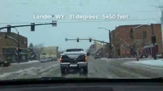 March 31, 2017 - Riverton to Lander Snow Timelapse
