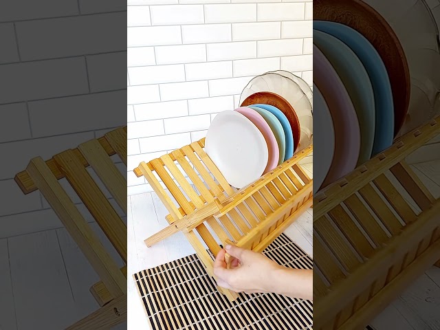 Vídeo relacionado con Relaxdays Escurreplatos Plegable, 2 Niveles, Secador Platos, Tazas, Cuencos, Bambú, Soporte Escurridor Vajilla, Natural