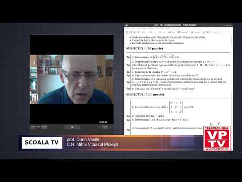 ȘCOALA TV – Test matematica pentru pregatirea examenului de bacalaureat