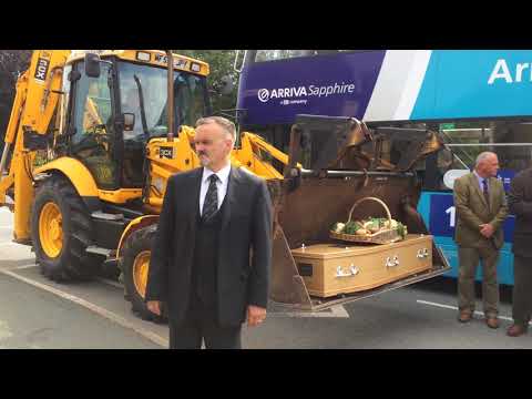 Much-loved Rossett man makes his final journey aboard JCB digger
