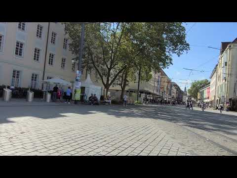 Freiburg Fußgängerzone Europaplatz Siegesdenkmal