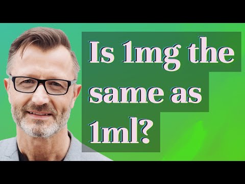 Is 1mg the same as 1ml?