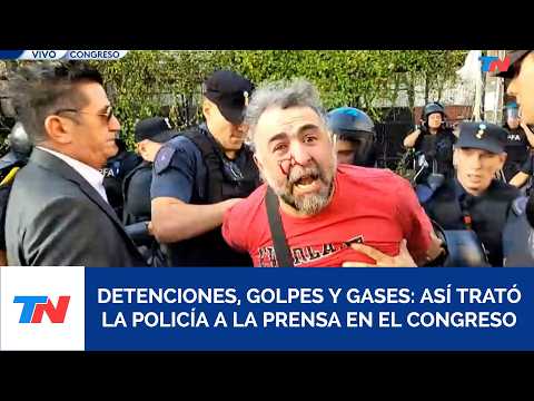 CONGRESO I Así detuvo la policía a un camarógrafo: a un periodista de TN le quitaron el celular