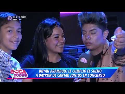 Bryan Arambulo sorprende a fan y le cumple el sueño al compartir escenario con él / EN BOCA DE TODOS