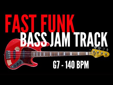 Fast Funk Bassless Backing Track 140 bpm