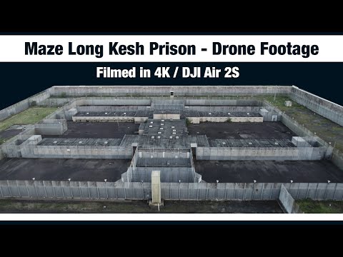 HM Prison Maze, Long Kesh H-Block (drone aerial)