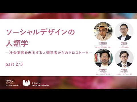 【Division of Design Anthropology】ソーシャルデザインの人類学　―社会実装を志向する人類学者たちのクロストーク― part2