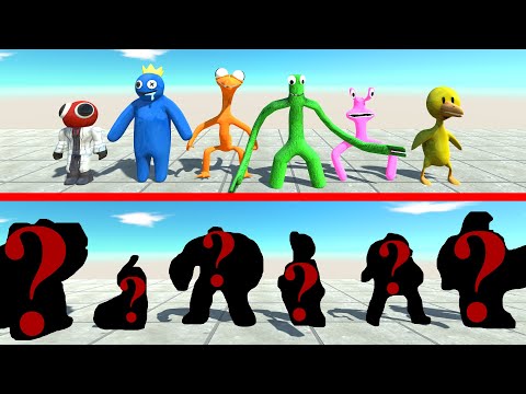 Rainbow Friends VS Random Team - Animal Revolt Battle Simulator