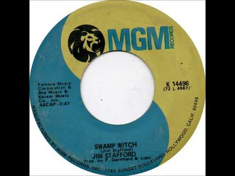 Jim Stafford - Swamp Witch on 1973 Mono MGM 45 RPM Record.