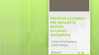Progetto ENAGRI | Corso di formazione Enama 05 | Modulo 01