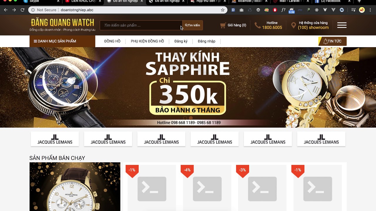 [Seri] - Website đồng hồ - Gửi email đăng ký thành viên thằng công.