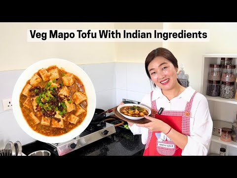 Vegan Mapo Tofu Recipe With Indian Ingredients 🌱 | Chinese Vegetarian Food | 素麻婆豆腐