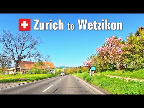 Spring Road Trip 🌼 Zurich to Wetzikon • Driving in Switzerland 🇨🇭 [4K]