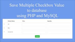 How to Insert Multiple Checkbox Value in PHP MySQL | Insert Other Input Fields According To Checkbox