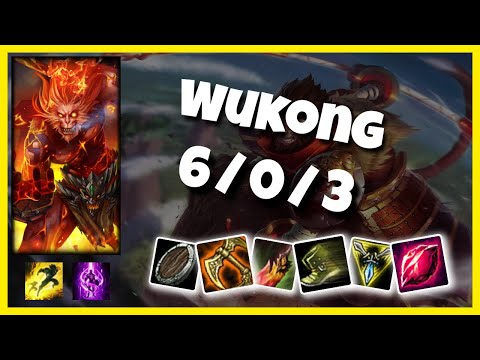 EU Challenger Wukong TOP (6/0/3) vs TRISTANA Gameplay Replay - Patch 10.18