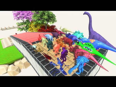 Colors Race To Get A Red Pig #45 - Animal Revolt Battle Simulator