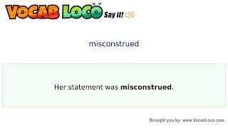 Video thumbnail for misconstrued