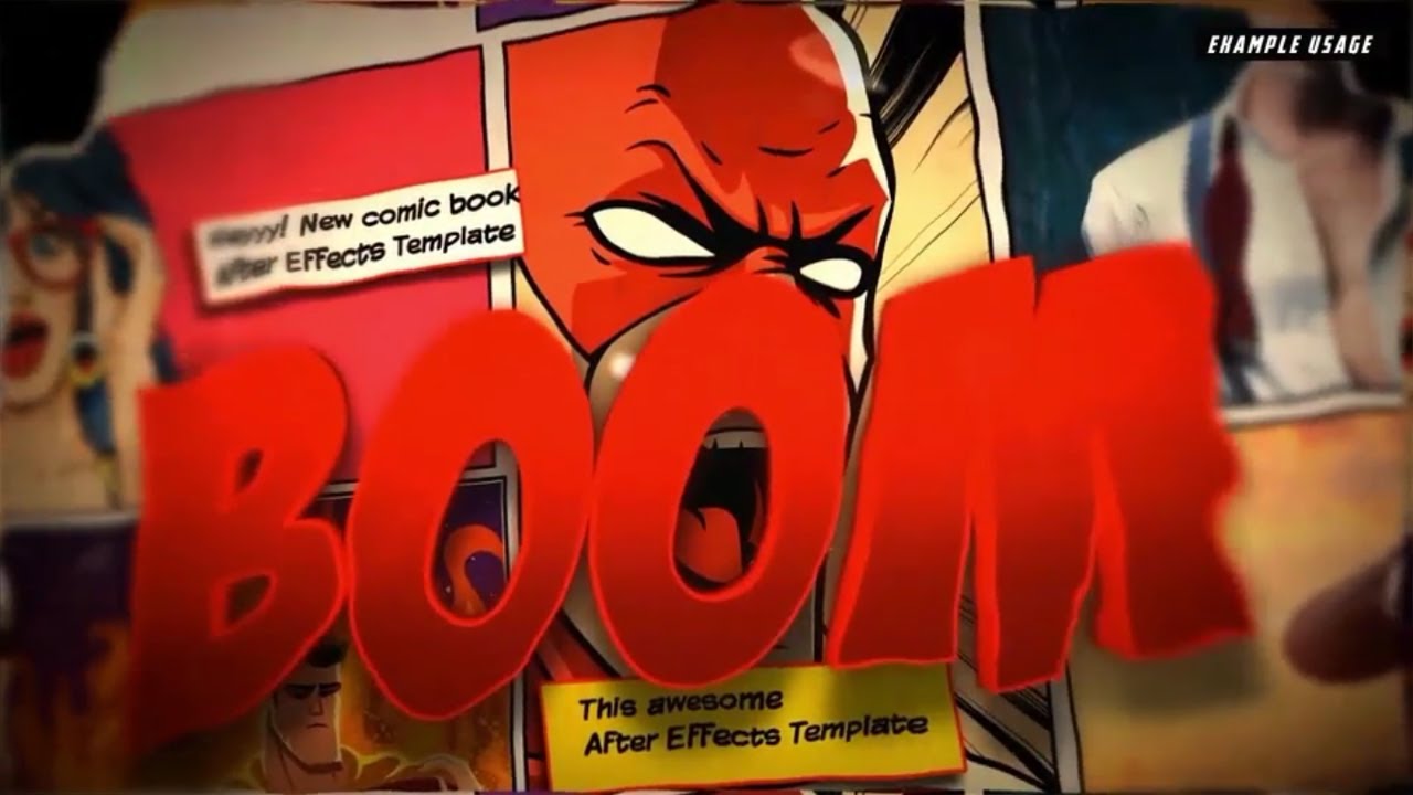 Comic Book Text Effect Animation - After Effects Template