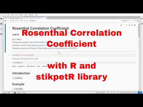R - Rosenthal Correlation Coefficient with stikpetR