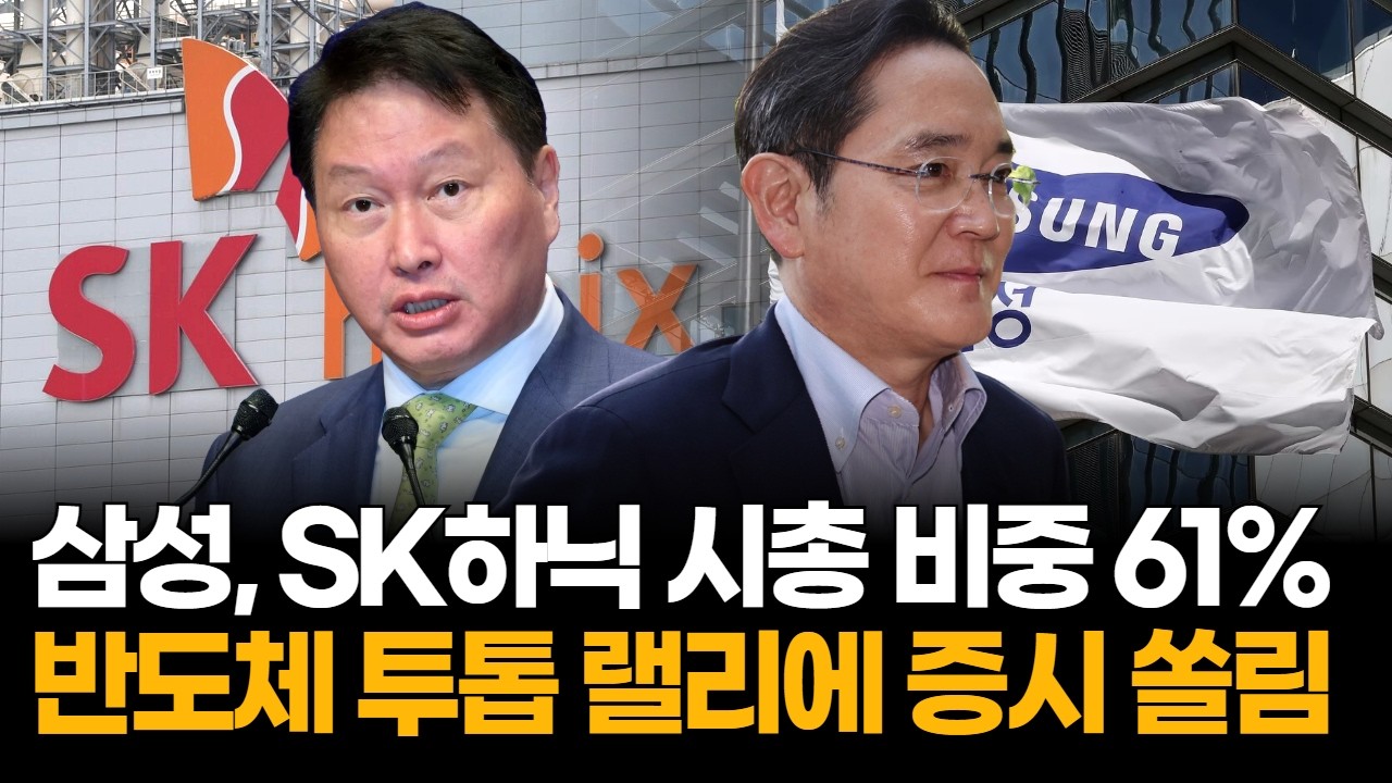 삼성, SK 시총 비중 61%…반도체 투톱 랠리에 증시 쏠림 커졌다