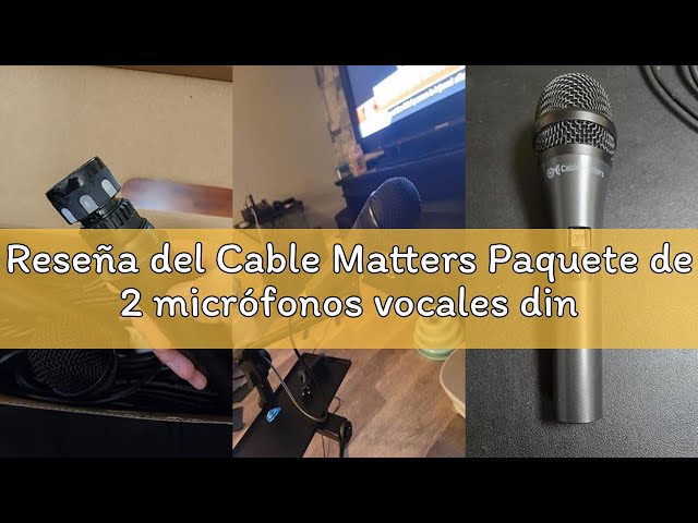 Vídeo relacionado con Cable Matters Paquete de 2 micrófonos vocales dinámicos cardioides con Cable de 4,5 m, micrófono de Canto con Cable/micrófono de máquina de Canto Karaoke