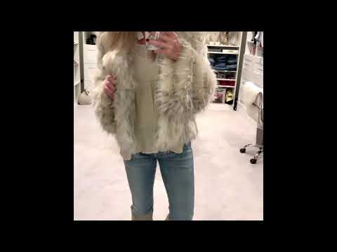 Night On The Town Faux Fur Jacket Snow Leopard