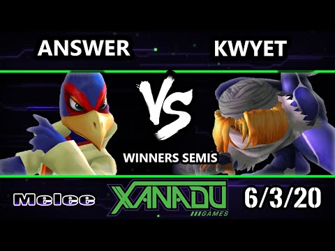 S@X 356 Online Winners Semis - Answer (Falco) Vs. Kwyet (Sheik) Smash Melee - SSBM