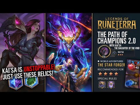 Kai'sa is UNSTOPPABLE (ALMOST) | 4 Star Targon Campaign vs Aurelion Sol | Path of Champions 2.0