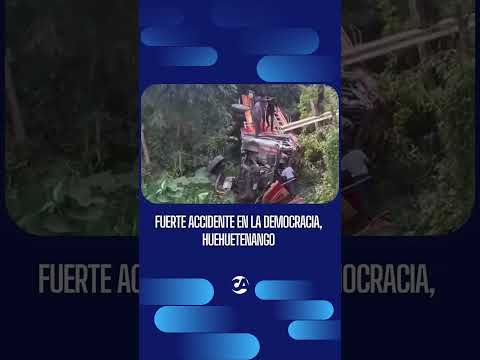 Fuerte accidente en La Democracia, Huehuetenango