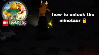 How to unlock the minotaur in lego worlds  watch if u want him