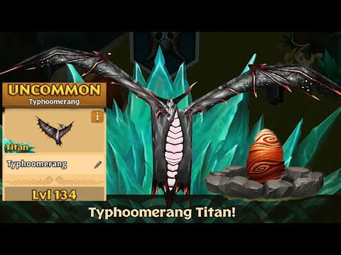 Typhoomerang Max Level 134 Titan Mode - Uncommon Dragon - Dragons:Rise of Berk