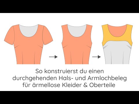 Durchgehenden Hals- und Armlochbeleg konstruieren
