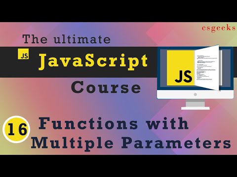 JavaScript Tutorial 16 Functions with Multiple Parameters