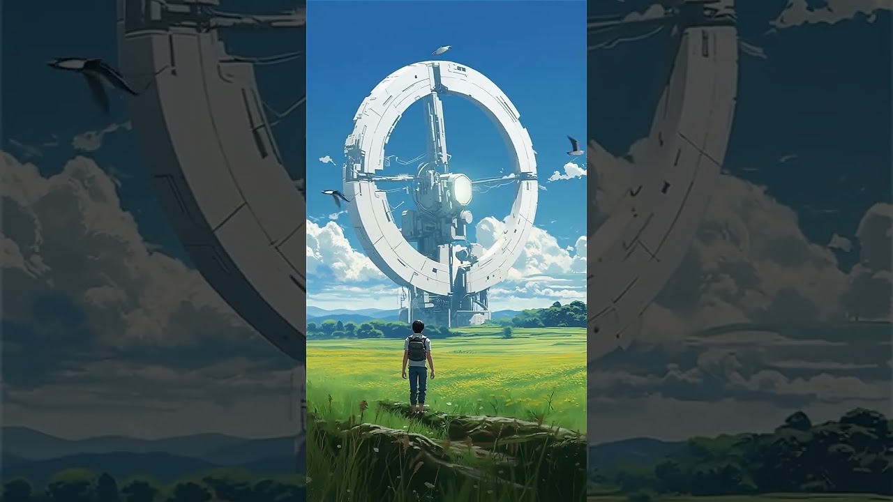 a futuristic base in a prarie